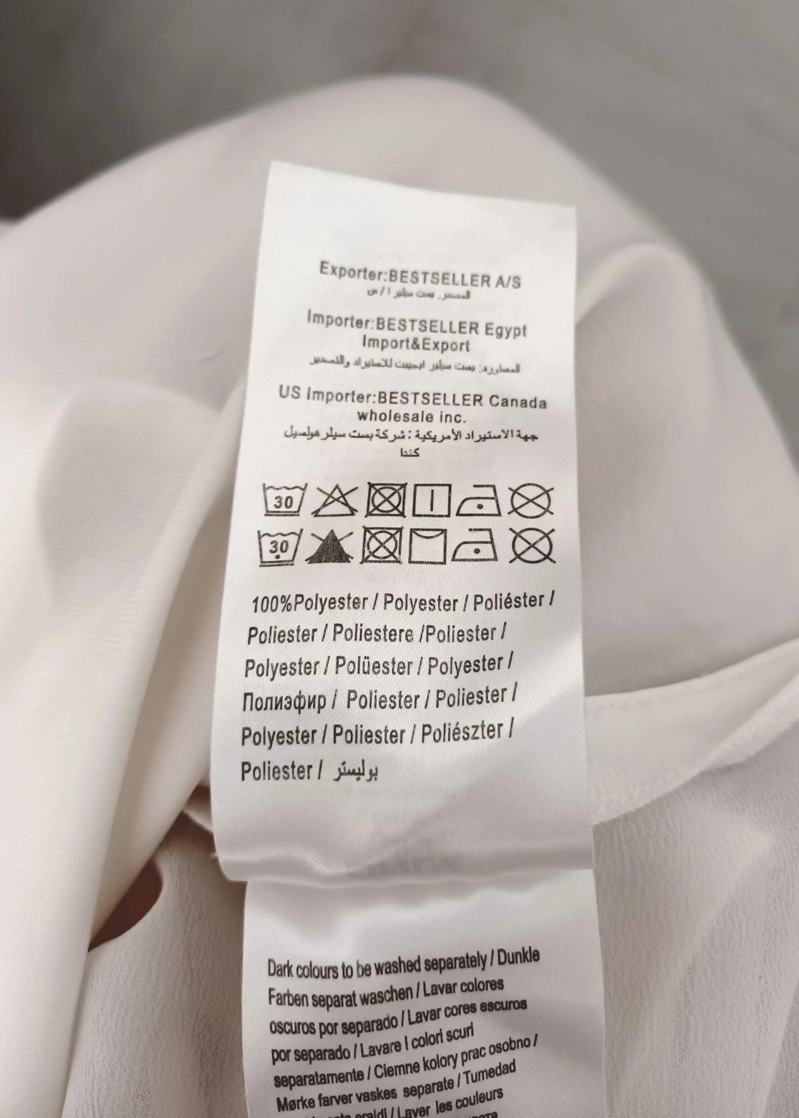 Basic Contrast Satijn en Gaas Blouse ONLY T.S – photo 6